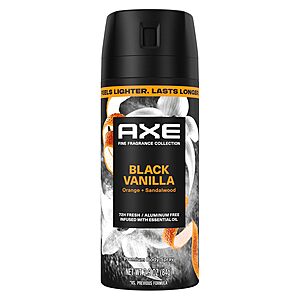 2.9-Oz AXE Fine Fragrance Collection Black Vanilla Body Spray $7.98 + Free Shipping w/ Prime or on $35+