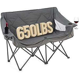 $39.99* | Arrowhead Outdoor Portable Folding Double Camping Loveseat Chair at Amazon