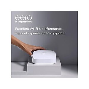 $55.99 | eero Pro 6 Tri-Band Mesh Wi-Fi 6 Router (Factory Reconditioned) at Woot!