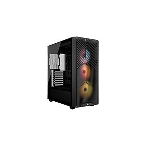 CORSAIR 3200D RS ARGB Mid-Tower PC Case – 3X RS120 ARGB PWM Fans Included, GPU Anti-sag Stabilization Arm, ASUS BTF, MSI Project Zero, Gigabyte Project Stealth $55.99