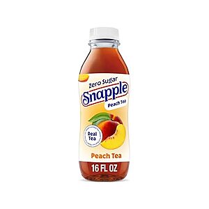 $0.73 | 16-Ounce Snapple Zero Sugar Peach Tea Bottle at Woot!