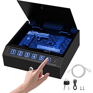 CTSAFEPRO Gun Safe, Biometric Fingerprint Gun Safe for Handgun Pistol Safes $39.99