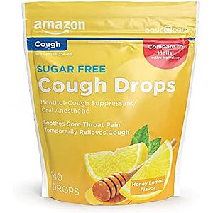 [SnS, AC] $3.28* | 140-Count Amazon Basic Care Sugar Free Cough Drops (Honey Lemon) at Amazon