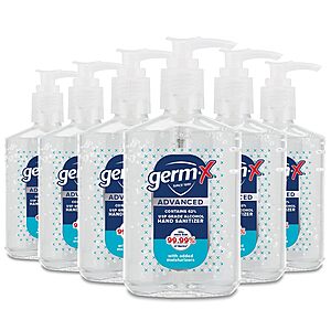 6-Pack 8-Ounce Germ-X Advanced Hand Sanitizer Pump Bottle $11.88 + Free Shipping w/ Prime or $35+