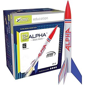 $89.92* | 12-Pack Estes Alpha Rocket-Building Kits at Amazon