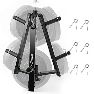 Yes4All 3-Leg Weight Plate & Barbell Storage Rack 350 LBS Capacity $36.05 + Free S&H at Amazon