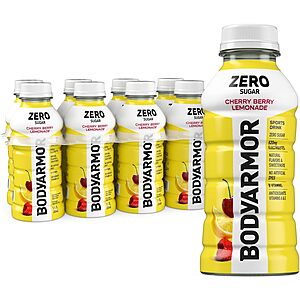 8-Pack 12-Oz BODYARMOR Zero Sugar Cherry Berry Lemonade Electrolyte Sports Drink $4.48 w/ S&S + Free Shipping w/ Prime or $35+
