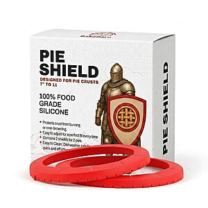 BakeBarn Pie Crust Shield, 2 Pack Pie Protector, European Grade Silicone $14.99