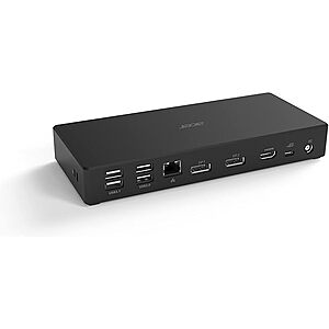 $79.99: Acer USB-C Docking Station HDMI 2.0 DP 1.4 USB 3.1 Ethernet 85W PD(M501) at Woot!