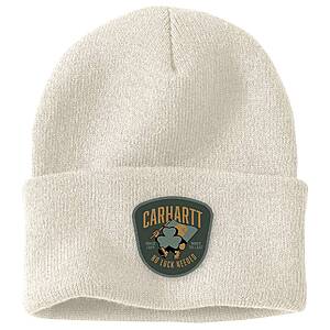 Carhartt Shamrock Patch Knit Beanie (Black or White) $8.97 + Free Shipping on $49+