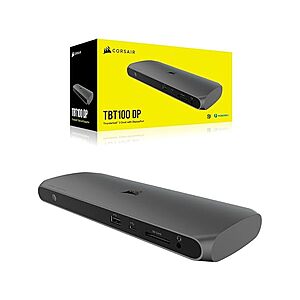 $55.99: Corsair TBT100 Thunderbolt 3 Dock w/ Dual 4K 60Hz DisplayPort (2x USB-C & 3x USB-A) at Woot!