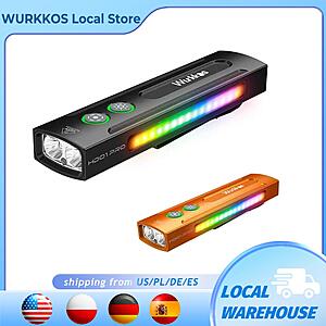 WURKKOS HD01 PRO Flashlight 1200LM RGB & White Light $32 + Free Shipping
