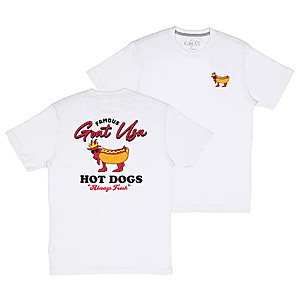 GOAT USA Men's Or Women's T-Shirts: Lacrosse $9.32, Hot Dog $11.87 + Free Shipping on $49