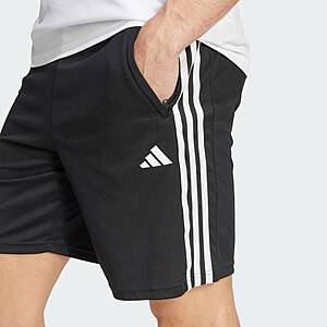 adidas men Train Essentials Piqué 3-Stripes Training Shorts $10 + Free Shipping