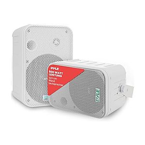 $39.99: Pyle 2-Pack 6.5" Waterproof Outdoor Speakers Wall/Ceiling Mount White(PDWR50W) at Woot!