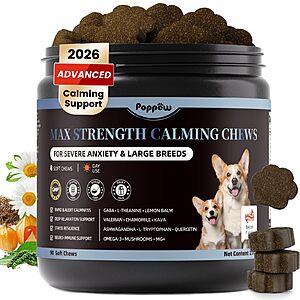 POPPAW Calming Chews for Dogs - Advanced Calming Treats for Dogs Anxiety $14.47