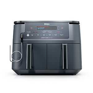 Ninja Foodi Air Fryer, 10 Qt DualZone Smart XL, 6-in-1, Grey, DZ550GY $199.99