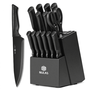 NULAS Knife Set, 14Piece Knife Sets, Black $22.99 @Walmart