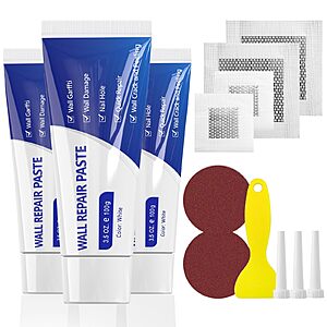 Amazon – SEISSO Drywall Repair Kit w/ 3x 100g Wall Mending Agent $13.99 w/ Code