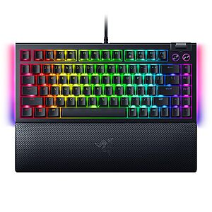 Razer BlackWidow V4 75% Mechanical Gaming Keyboard w/ Orange Tactile Switches (Black or White) $80 + Free Shipping