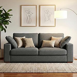 78" Simplihome Charlie 2-Seater Sofa (Pebble Grey) $380.71 + Free Shipping