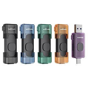 KOOTION 64GB USB C Thumb Drive Dual USB 2.0 Flash Drive 5 Pack $36.49