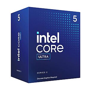 Intel® Core™ Ultra 5 Desktop Processor 225F 10 cores (6 P-cores + 4 E-cores) up to 4.9 GHz +Tomb Raider: Legacy of Atlantis & Star Wars: Galaxy Racer $99.99