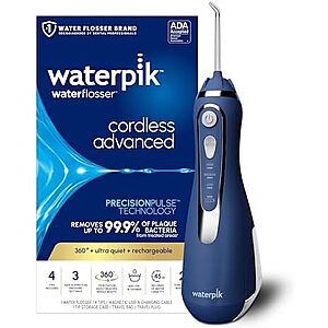 $59.98 | Waterpik Cordless Advanced Portable Water Flosser at Amazon