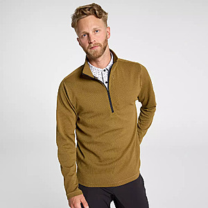VRST Men's Element Textured 1/4 Zip Golf Pullover (Brown Spice) $17.98 + Free Shipping