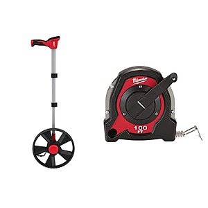 Milwaukee 12 in. Digital Measuring Wheel with 100 ft. Closed Reel Long Tape Measure $84.97