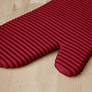 $11.86 AMAZON KITCHENAID Ribbed Soft Silicone Oven Mitt 2-Pack Set, 7.5"x13", Smoked Paprika