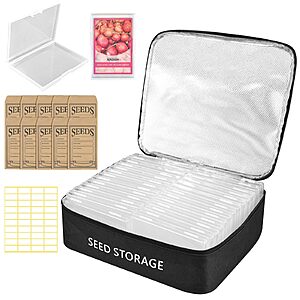 26-Slot succulentlovers Oxford Cloth Seed Storage Organizer w/ Seed Envelopes and Labels $11.49 + Free Shipping w/ Prime or on $35+