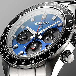 Seiko Prospex Speedtimer Collection U.S. Special Edition Solar Chronograph Watch - Stainless/Blue Model: SSC931 $247