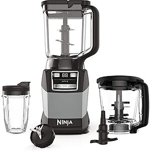 Ninja Compact Kitchen System, Auto-iQ, 1200W, 72oz Pitcher, Grey, AMZ493BRN $129.99