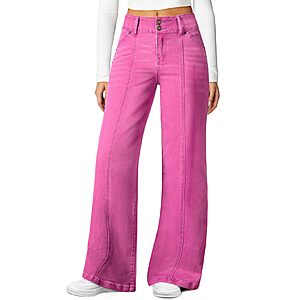 Sidefeel Women's High Waisted Stretchy Wide Leg Jeans $27.19