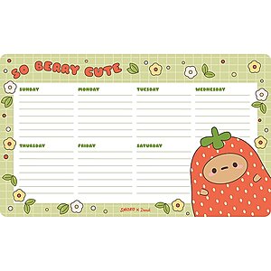 10" x 6" Denik Strawberry Dumpling Weekly Notepad (52 Sheets/Pad) $4.23 at Staples w/ Free Store Pickup