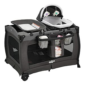 Pamo Babe Pack and Play 4-in-1 Baby Playard with Bassinet & Changing Table $123.99