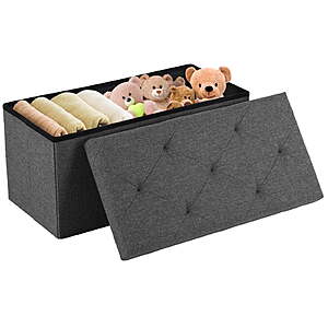 $21 FS WALMART+ or at $35 CONCETTA 30" Storage Ottoman Bench– Foldable Fabric Stool with Storage, for Bedroom, Living Room, Entryway,