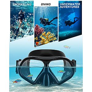 Aegend Swim Goggles with Nose Cover for Adults, Tempered Glass Mask $9.49