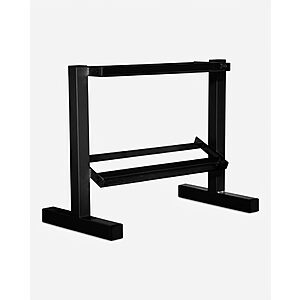 CAP White 24-Inch Dumbbell Storage Rack for Home Gym, 2-Tier Heavy-Duty Steel Weight Rack for Hex Dumbbells, Holds 5lb - 25lb Pairs $21.92