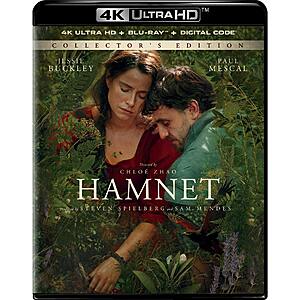 Hamnet (Collector's Edition 4K Ultra HD + Blu-ray + Digital) $14.99 plus extra 15% Off for new Gruv users
