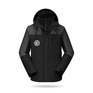 CAMELSPORTS Men's 3-in-1 Waterproof Hooded Mountain Ski Jacket (3 colors) $24.99 + Free Shipping w/ Prime or on $35+