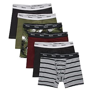 6-Pack Hanes Boys' Originals Stretch Cotton Boxer Briefs (Black/Cargo/Olive) $8.88 + Free Shipping w/ Prime or on $35+
