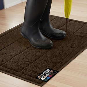 47 in x 35 in GORILLA GRIP Dirt Grabber Door Mat Durable Mesh for Indoor Outdoor Use, Brown, $13.29, Amazon