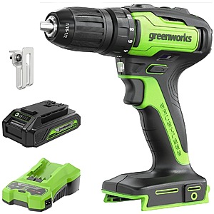 Greenworks 24V 1/2" Brushless Drill Driver w/ 2.0Ah Battery & Charger $69.70 + Free Shipping