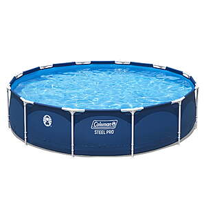 Coleman Steel Pro 12 ft. x 33 in. Round Metal Frame Above Ground Pool Set, $178, FS, Walmart
