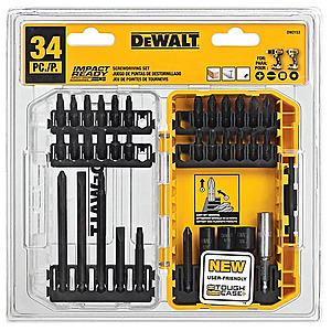 YMMV DEWALT Assorted Impact-Ready Screwdriver Set, 34 pc. $10.99