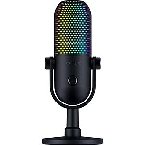 [AC] $57.03 | Razer Seiren V3 Chroma RGB, Stream & Game Reactive, USB Microphone, Black at Amazon