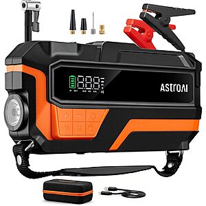 AstroAI M10 6000A Car Jump Starter with Air Compressor, 12V Jump Box $42 AC + Free Shipping