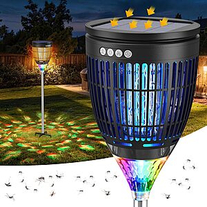4200V Jinyeda Solar Bug Zapper w/ RGB Lights (Black) $29.99 + Free Shipping